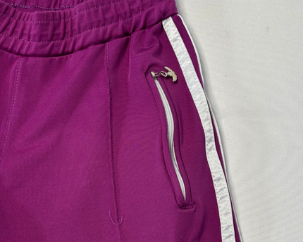 Adidas Purple Trefoil 3-Stripe Track Pants
