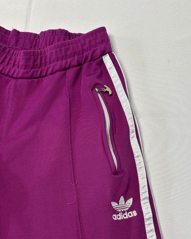 Adidas Purple Trefoil 3-Stripe Track Pants