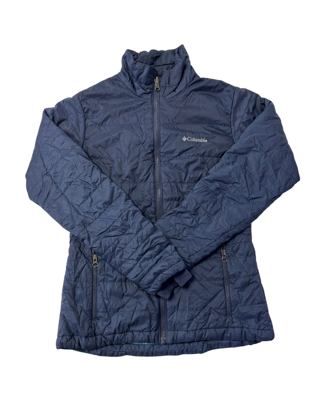 Columbia Navy Quilted Omni-Heat Interchange Puffer Jacket