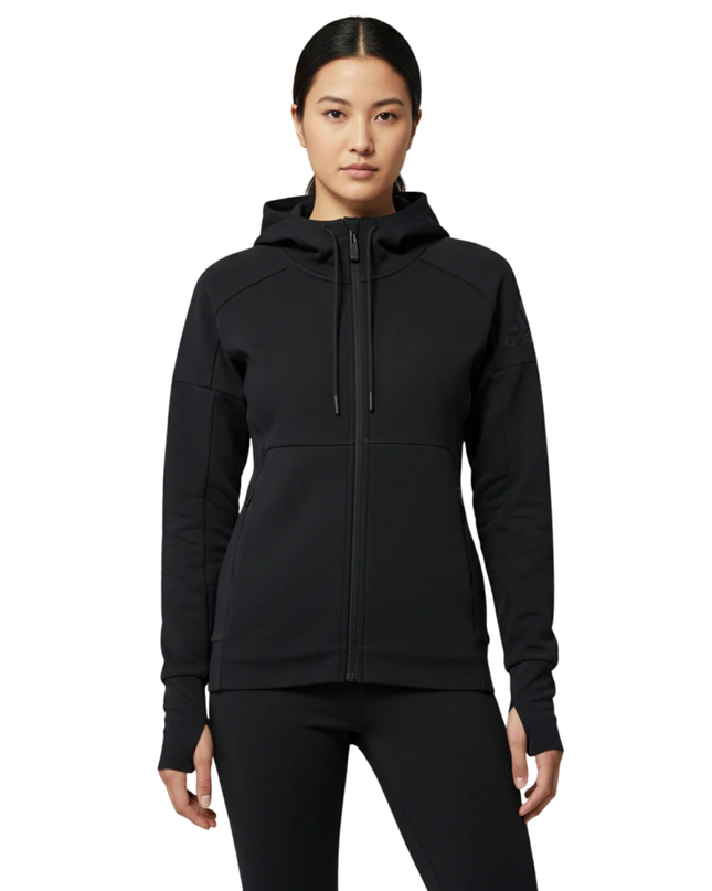 Adidas Black Full-Zip Performance Hoodie