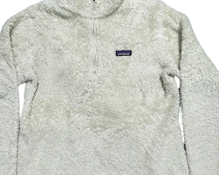 Patagonia Cream High-Pile Fleece Quarter-Zip Sweatshirt