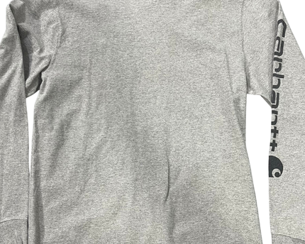 Carhartt Heather Grey Graphic Sleeve Long-Sleeve T-Shirt