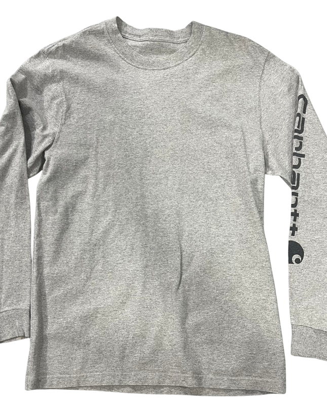 Carhartt Heather Grey Graphic Sleeve Long-Sleeve T-Shirt