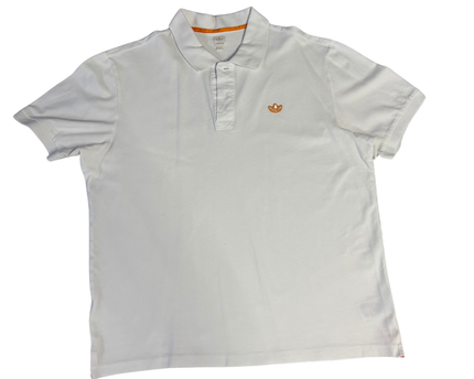 Adidas White Trefoil Logo Polo Shirt