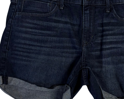 Abercrombie & Fitch Dark Blue Cuffed Denim Shorts