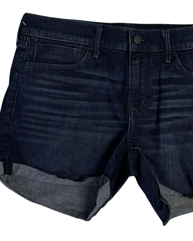 Abercrombie & Fitch Dark Blue Cuffed Denim Shorts