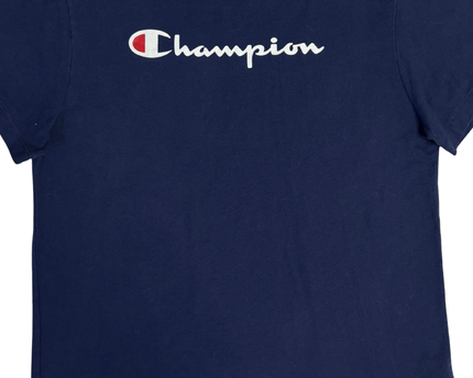 Champion Navy Blue Classic Script Logo T-Shirt