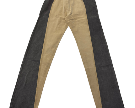 Wah Maker Grey/Tan Two-Tone Vintage Western Frontier Jeans