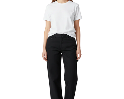 Dickies Black Worker Crop Roll Pants