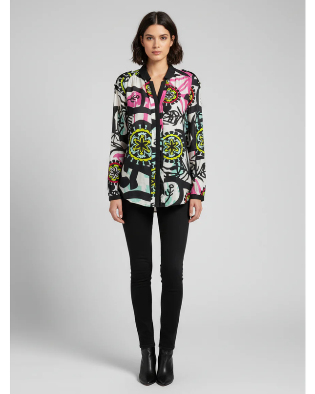 Desigual Multicolor Printed Button-Down Shirt