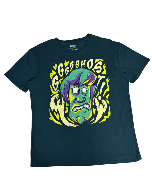 Zing Pop Culture Dark Teal Scooby-Doo Shaggy Ghost Graphic Tee