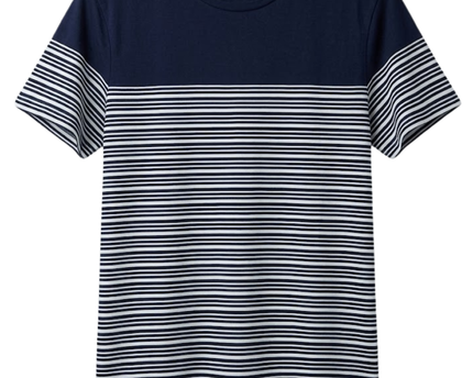 Orlebar Brown Navy Blue Striped Sammy Breton T-Shirt