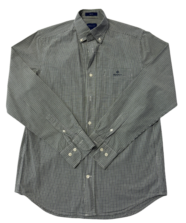 GANT Green Checkered Regular Fit Button-Down Shirt