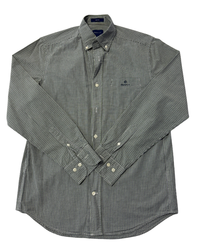 GANT Green Checkered Regular Fit Button-Down Shirt