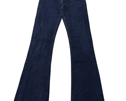 Zara Dark Blue Flare Leg High-Rise Jeans