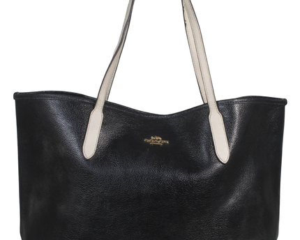 Coach Black Pebbled Leather Tote Bag