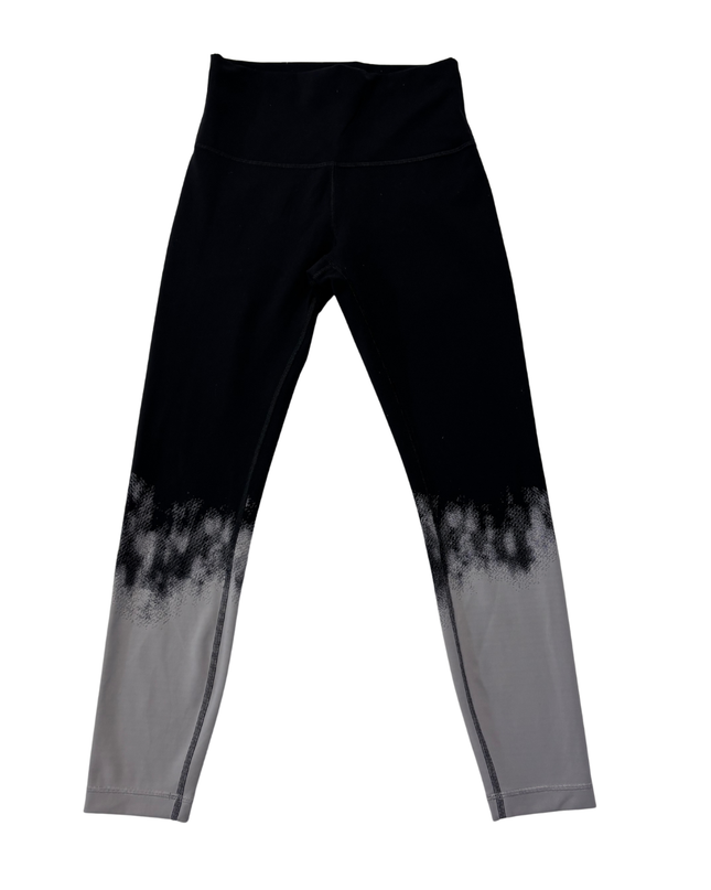 Lululemon Black and Grey Ombre High-Waisted Leggings