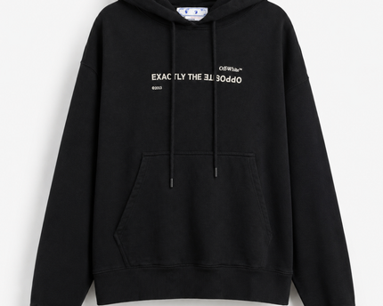 Off-White Black Exactly the Opposite Graphic Hoodie