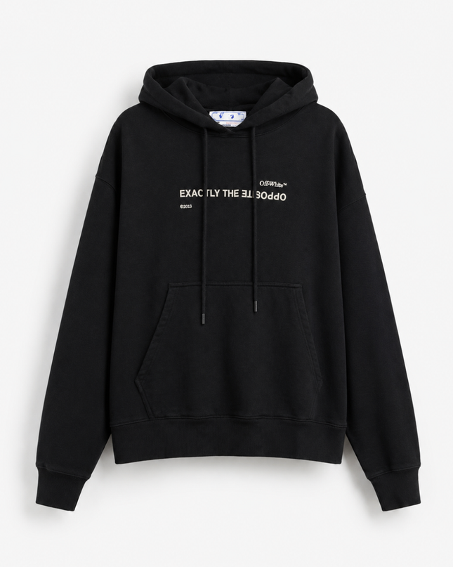 Off-White Black Exactly the Opposite Graphic Hoodie