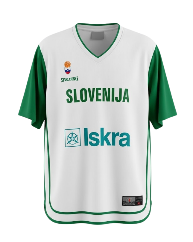 Spalding White Slovenija National Team Basketball Jersey