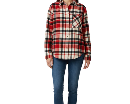 Billabong Red Plaid Flannel Button-Down Shirt