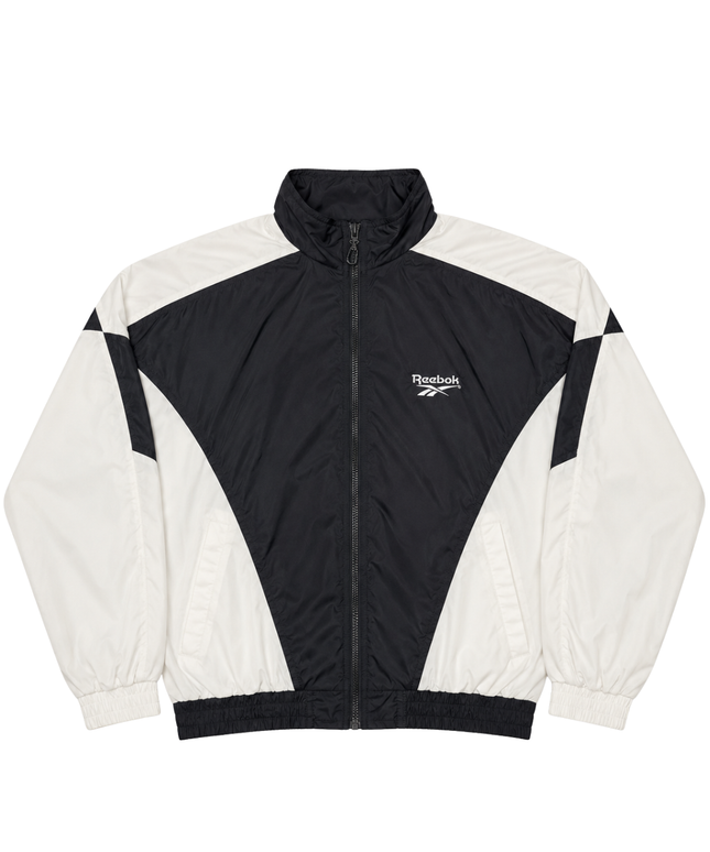 Vintage Reebok Black and White Color-Block Track Jacket