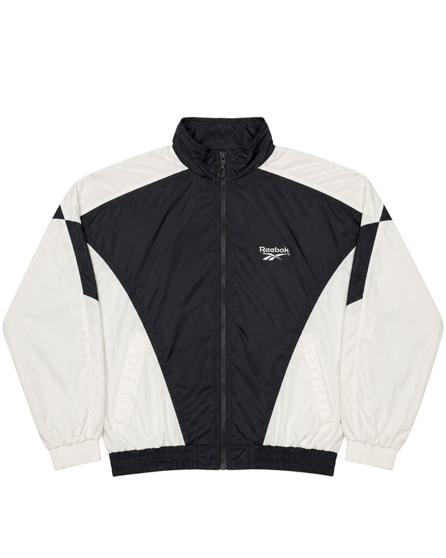 Vintage Reebok Black and White Color-Block Track Jacket