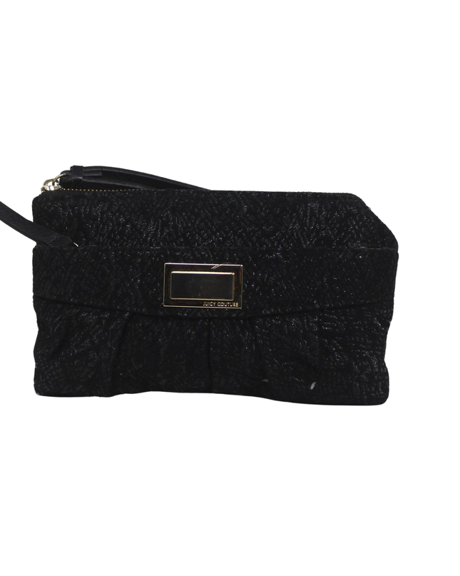 Juicy Couture Black Shimmery Evening Clutch Bag