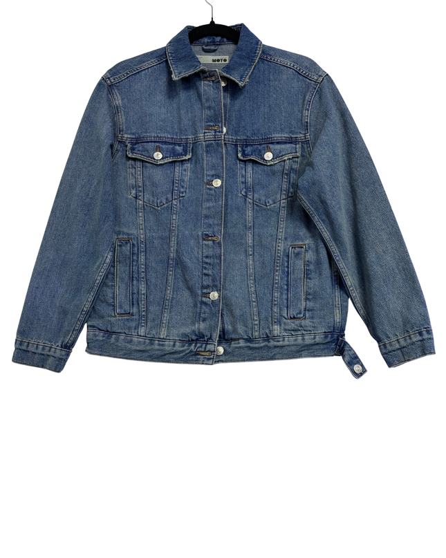 Topshop Moto Blue Denim Jacket