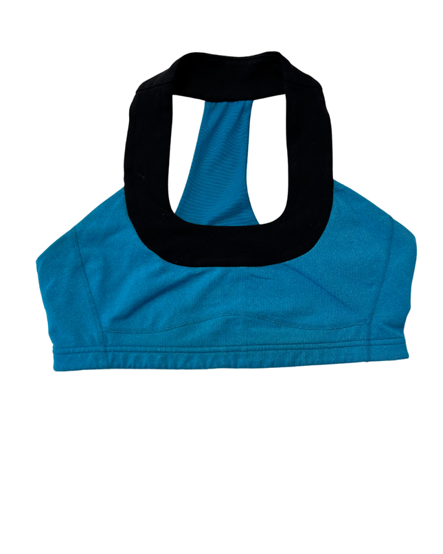 Lululemon Blue and Black Racerback Activewear Sports Bra