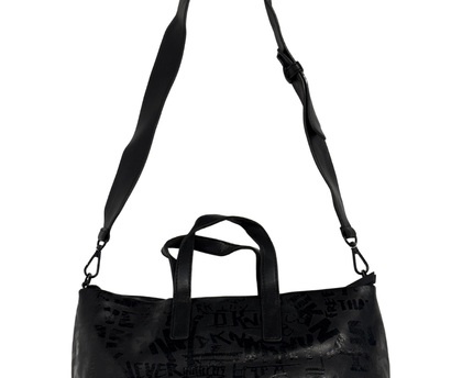 DKNY Tonal Graffiti Print Black Weekender Bag