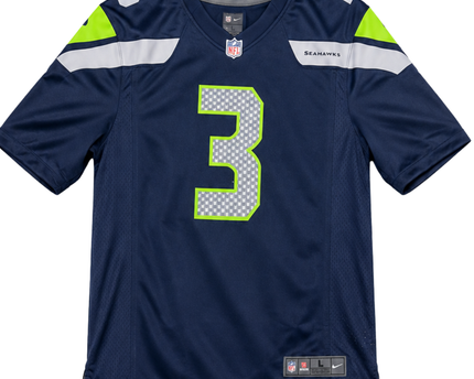 Nike Navy Blue Seattle Seahawks Russell Wilson #3 NFL Jersey