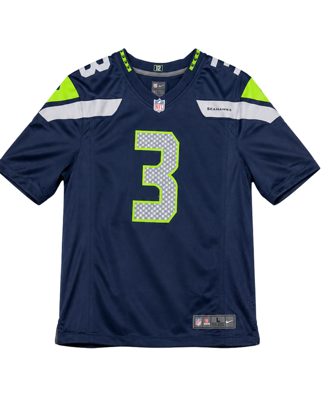 Nike Navy Blue Seattle Seahawks Russell Wilson #3 NFL Jersey
