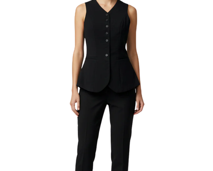 H&M Divided Black Fitted Longline Waistcoat