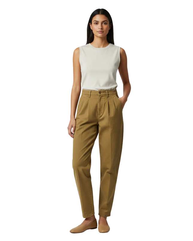 Levi's Tan Pleated Balloon Leg Pants