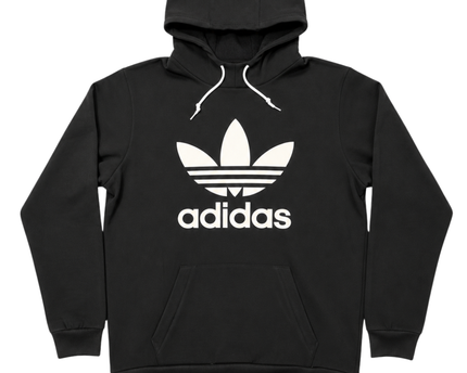 Adidas Black Trefoil Logo Graphic Hoodie