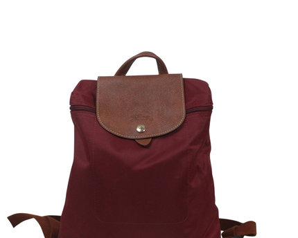 Longchamp Maroon Le Pliage Nylon Backpack