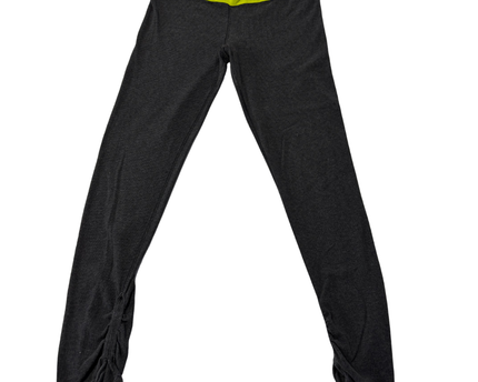 Lululemon Grey Ribbed Leggings with Ruched Ankle