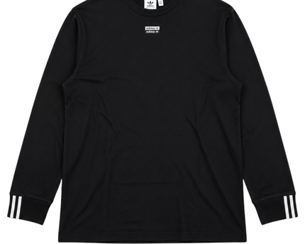 Adidas Black Long Sleeve Trefoil Graphic T-Shirt