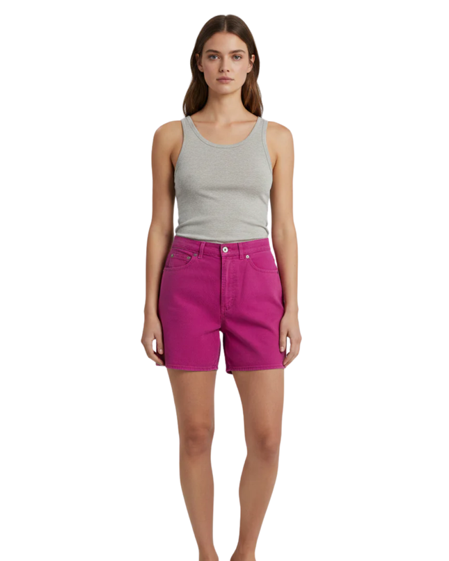 Marks & Spencer Pink High-Waisted Denim Shorts