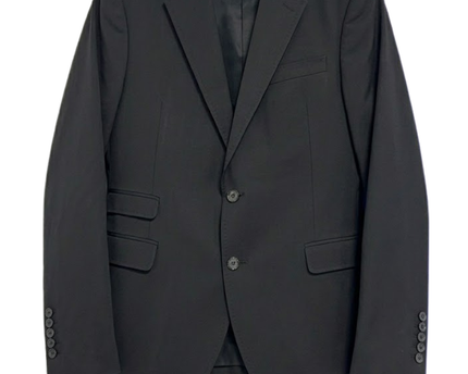 Zara Man Black Tag Wool Blend Tailored Blazer