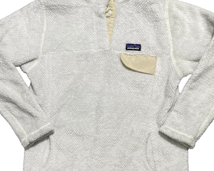 Patagonia White Los Gatos High-Pile Quarter-Zip Fleece Pullover