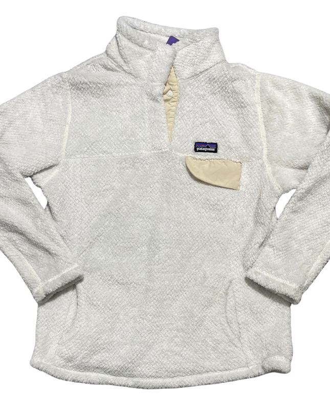 Patagonia White Los Gatos High-Pile Quarter-Zip Fleece Pullover