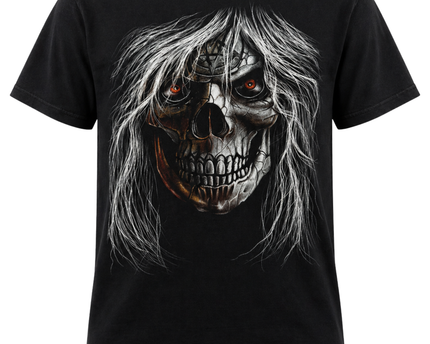 Rock Chang Black Gothic Skull Graphic Tee Unisex