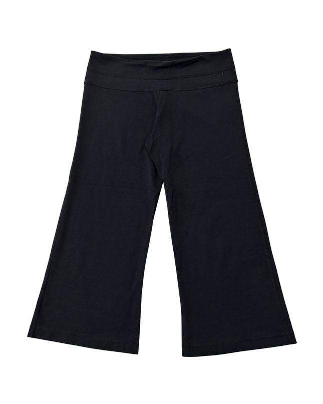 Lululemon Black Wide Leg Cropped Yoga Pants