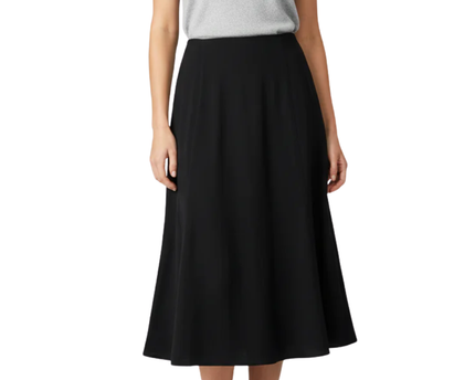 Forever 21 Contemporary Black A-Line Midi Skirt