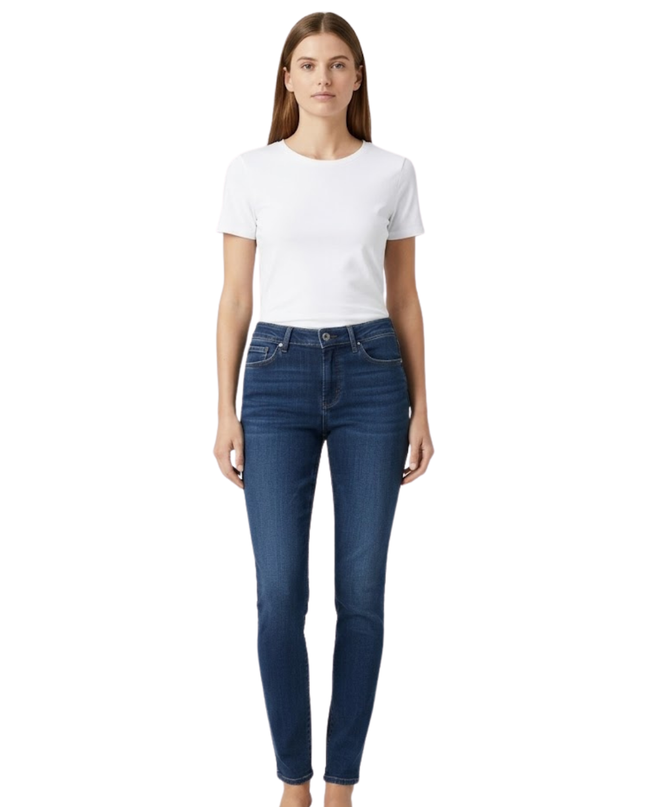 Levi's Blue Mid Rise Skinny Jeans