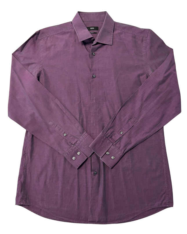 Boss Purple Slim Fit Long Sleeve Shirt