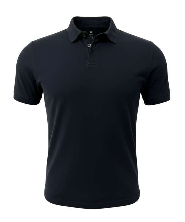 H&M Black Slim Fit Polo Shirt
