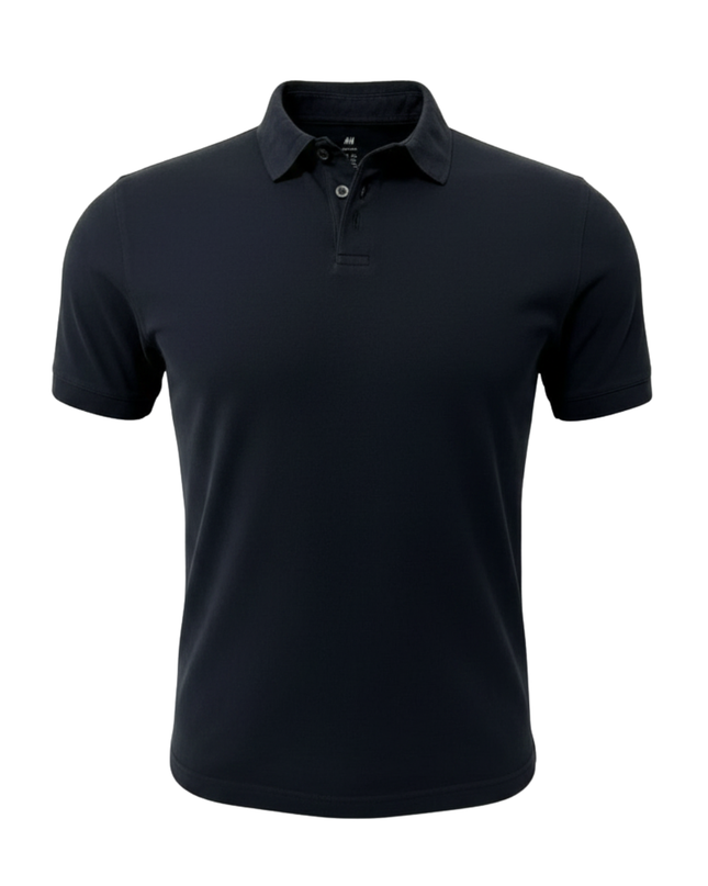 H&M Black Slim Fit Polo Shirt